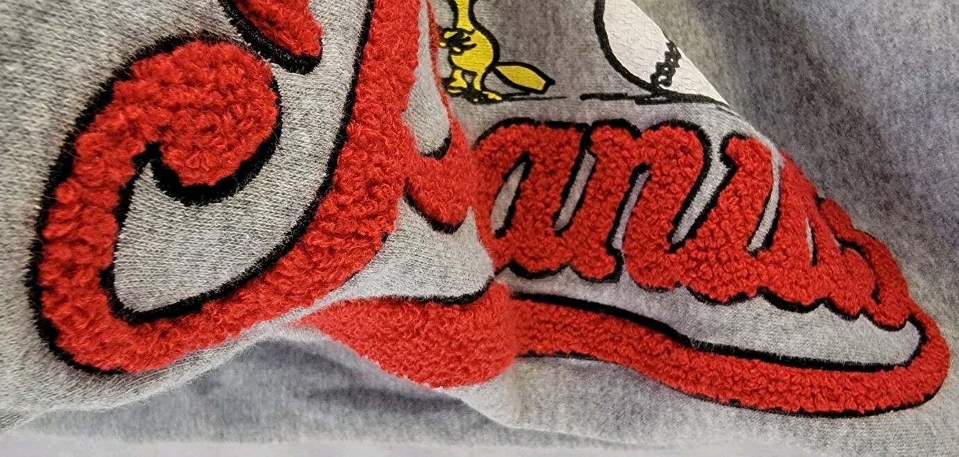 Peanuts Est 1950 Grey Sports Patches Sweatpants Sz XXS 00 Womens Snoopy Charlie