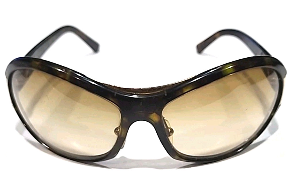 Prada Spr10G Tortoise Brown Wrap Sunglasses 67-16 115mm Italy