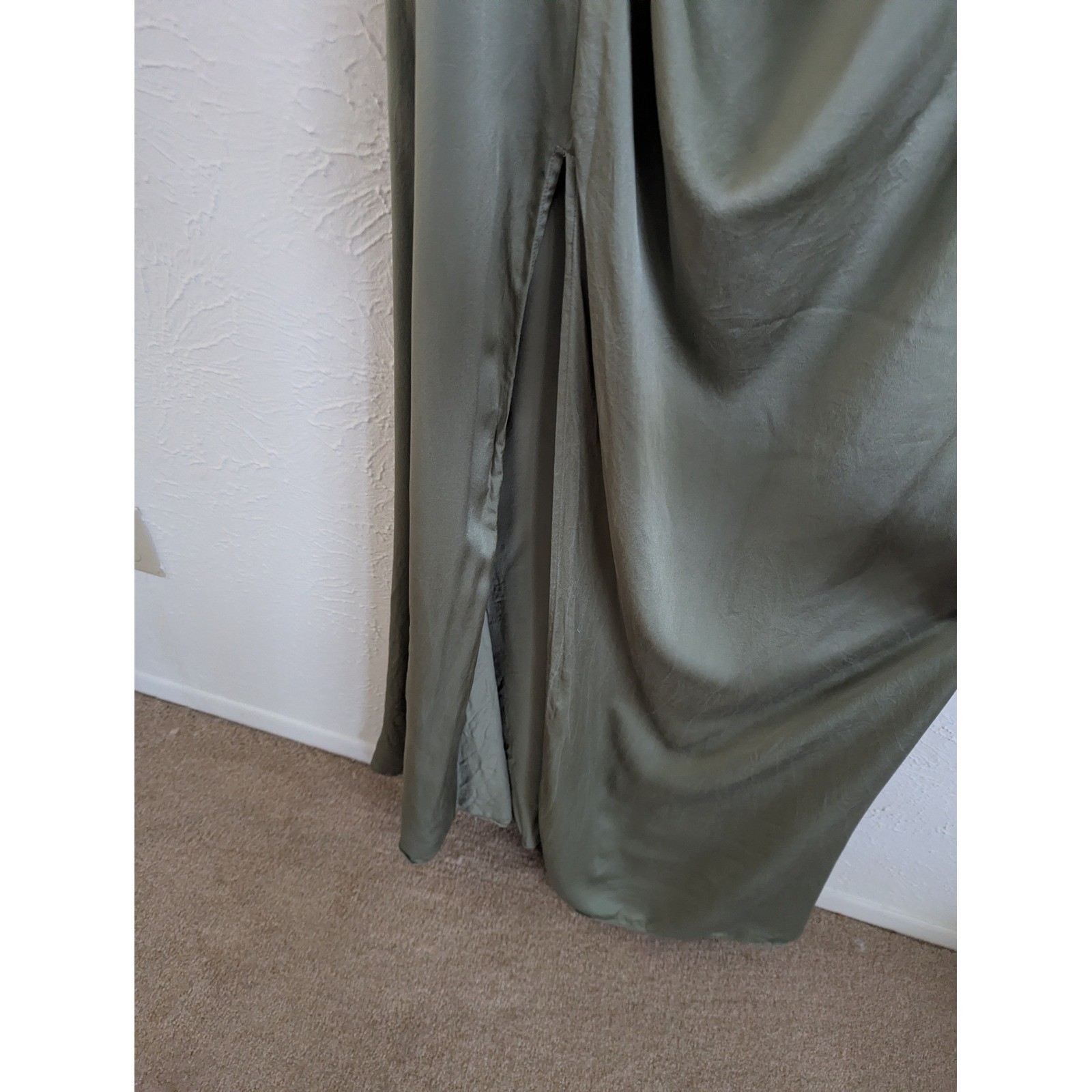 Reformation Birch Maxi Dress Artichoke Ruched Silk Size 10