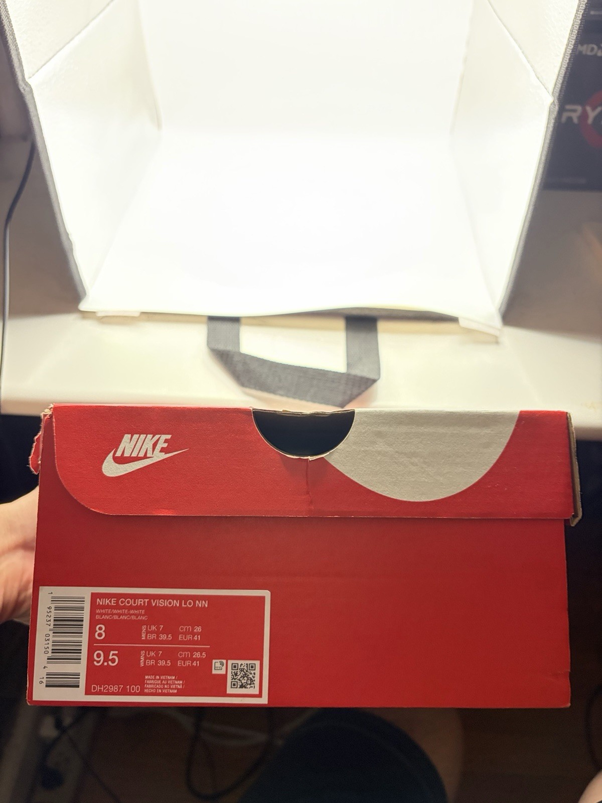 Nike Court Vision Low White Size 8