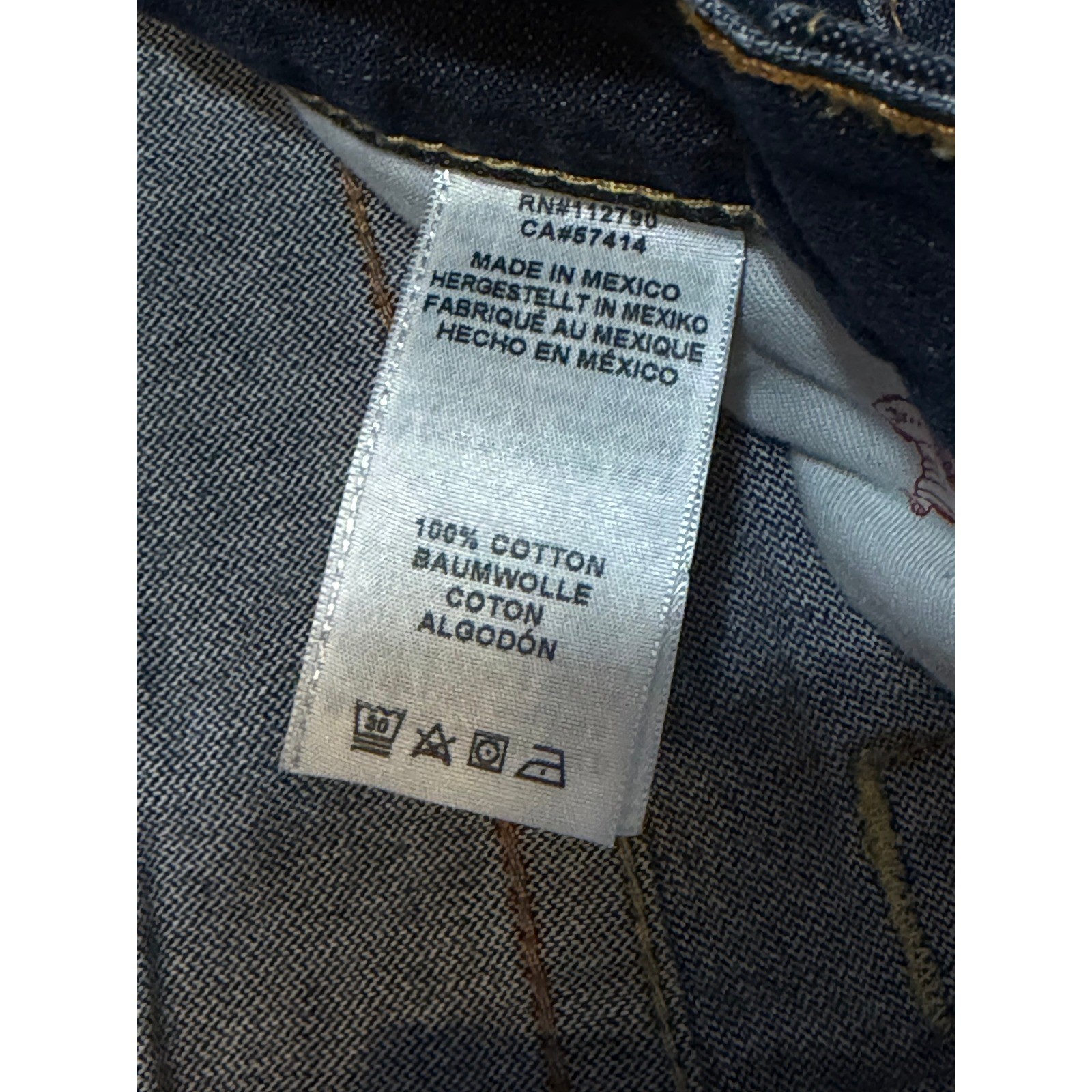 True Religion Ricky No Flap Relaxed Straight Jeans Mens Sz 30 Dark Wash