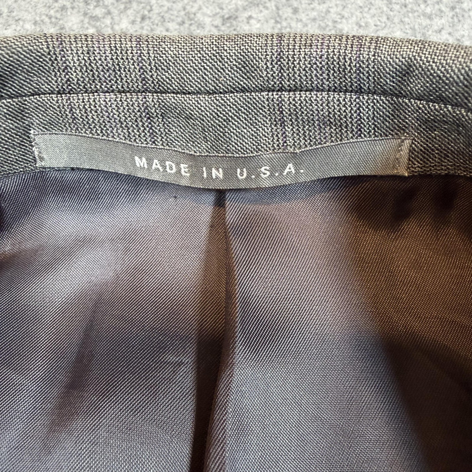 Hickey Freeman Suit Mens 48 42×26 Gray Plaid Wool Loro Piana Super 130s USA