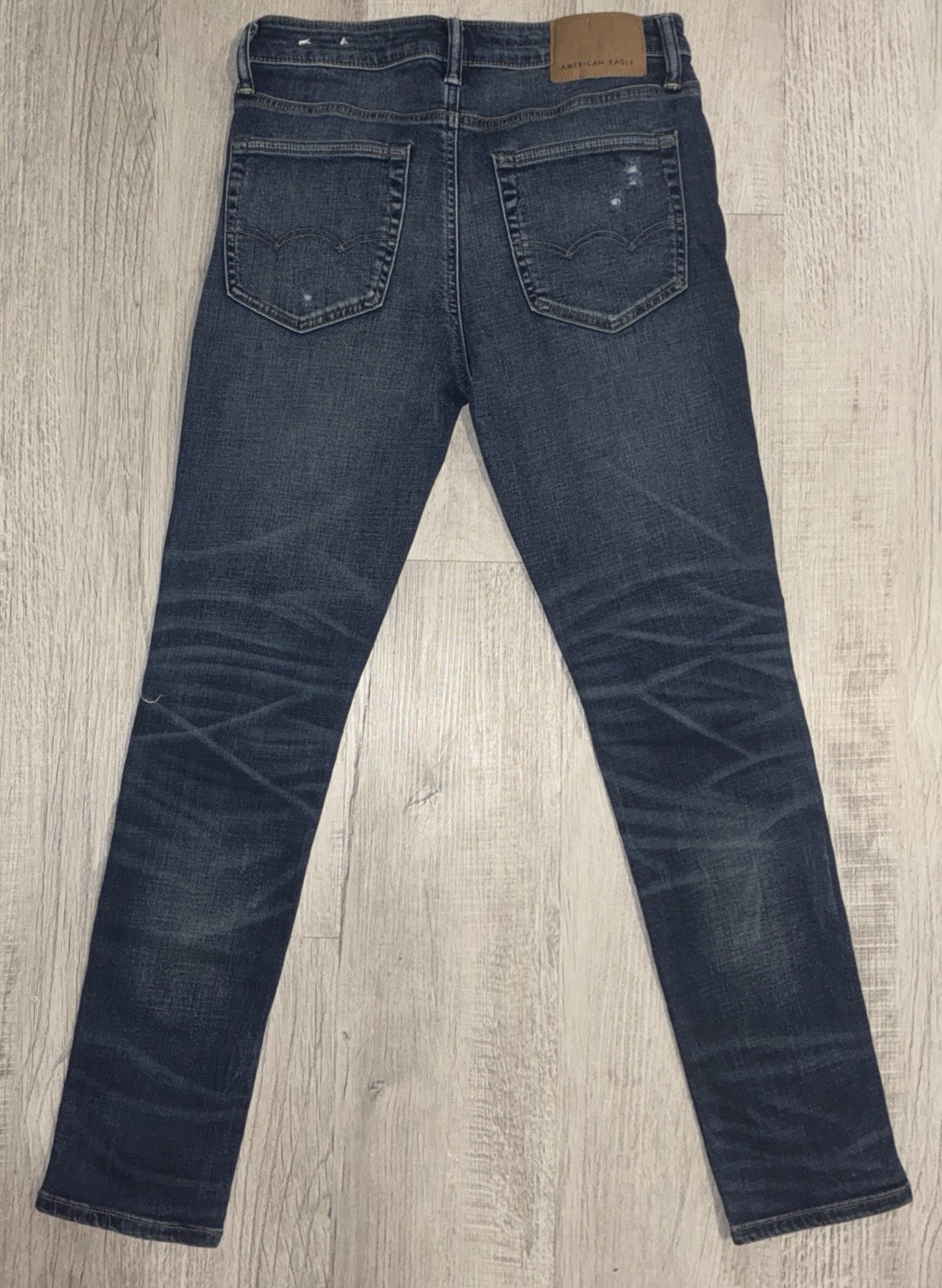 American Eagle AirFlex+ Slim Distressed Ripped Dark Wash Jeans 31×30