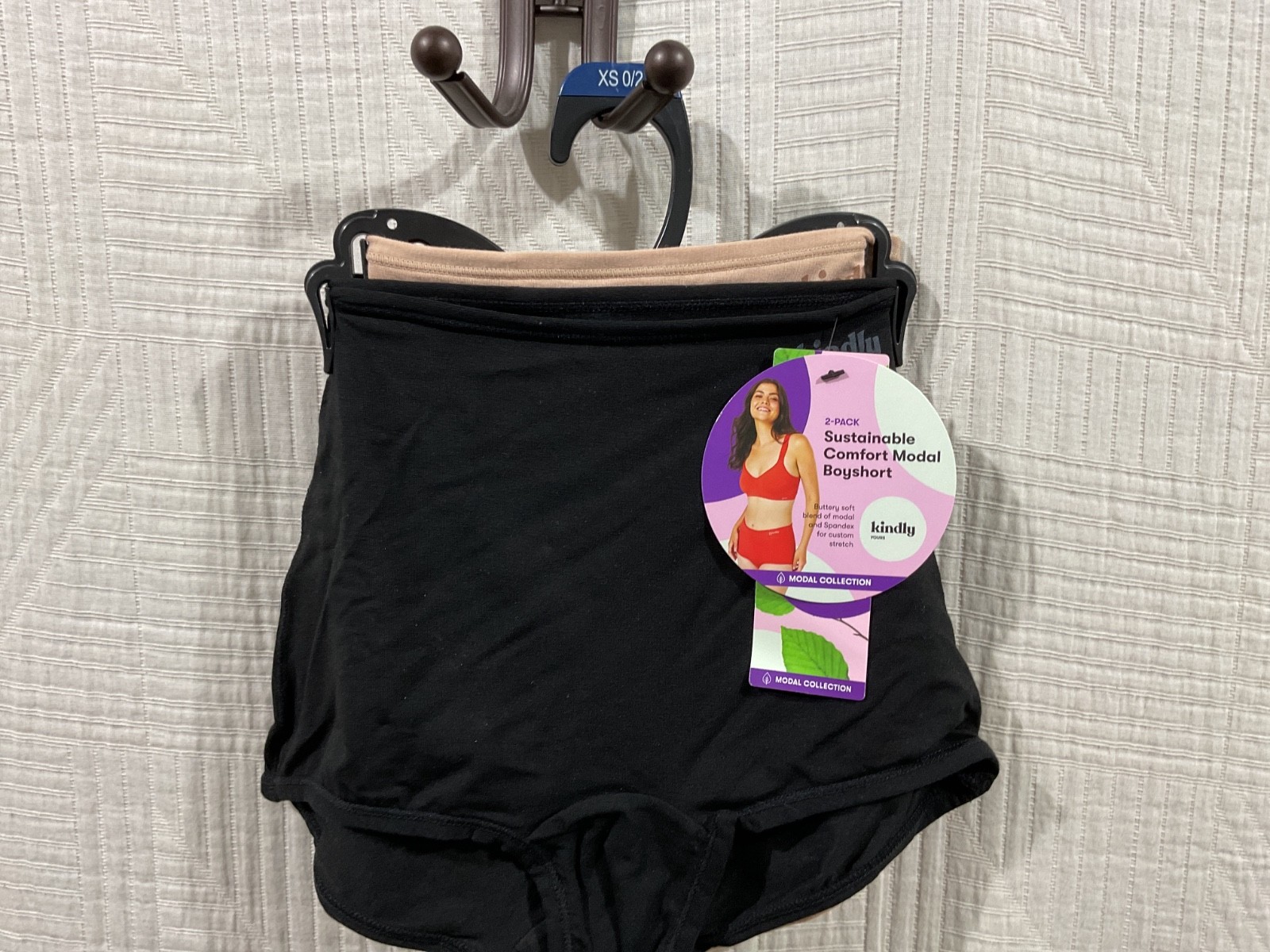 kindly yours 2 pk comfort modal boyshorts assorted sizes XS(0-2),S(4-6)