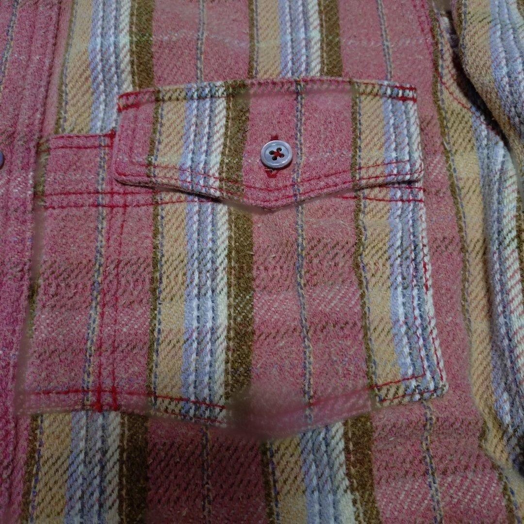 Nigel Kevon, 46 Made in Japan Flannel Shirt Pink Reversible Vintage