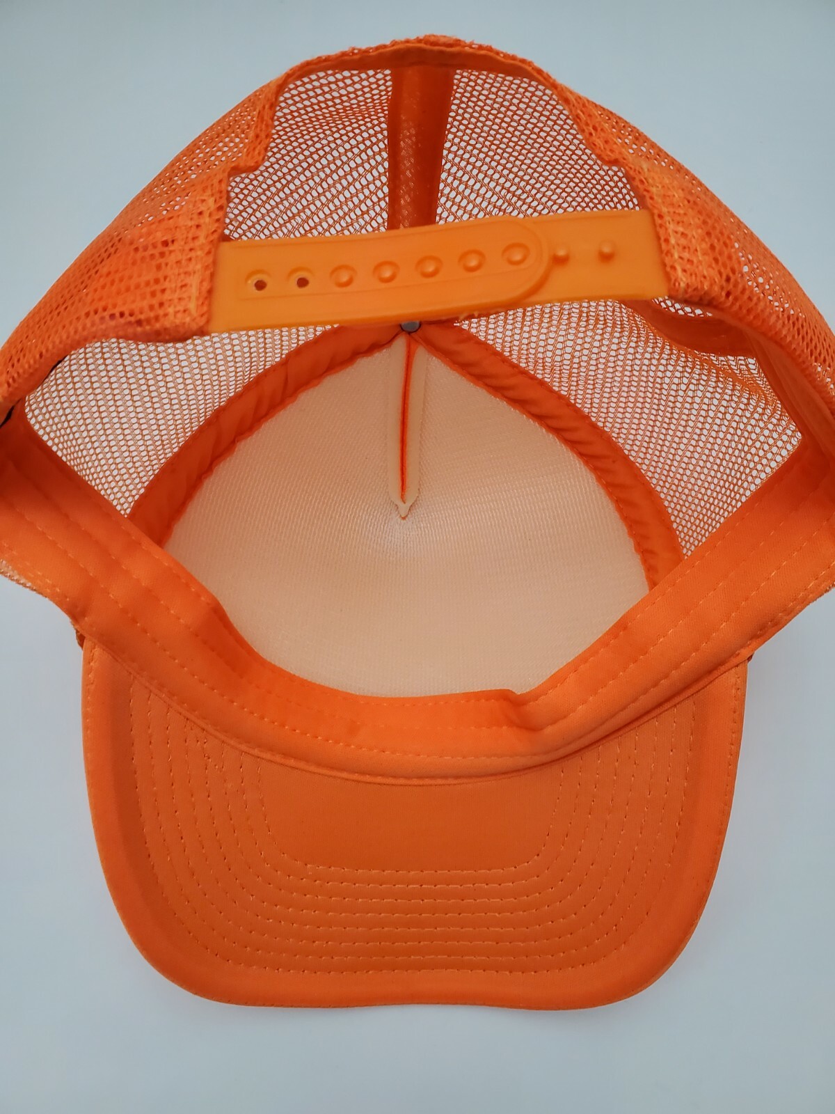 Decky Cap Orange Mesh Back Adjustable Snap Back One Size Fit Most