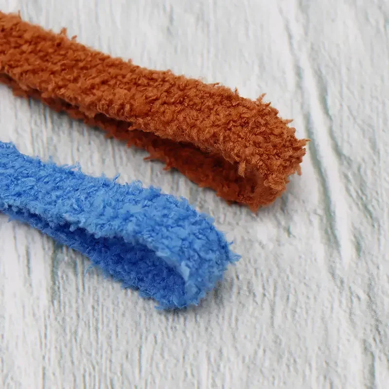 Flat Shoelace Fluffy Shoelaces 1.5CM Width Plush Rope Shoe Laces for Sh