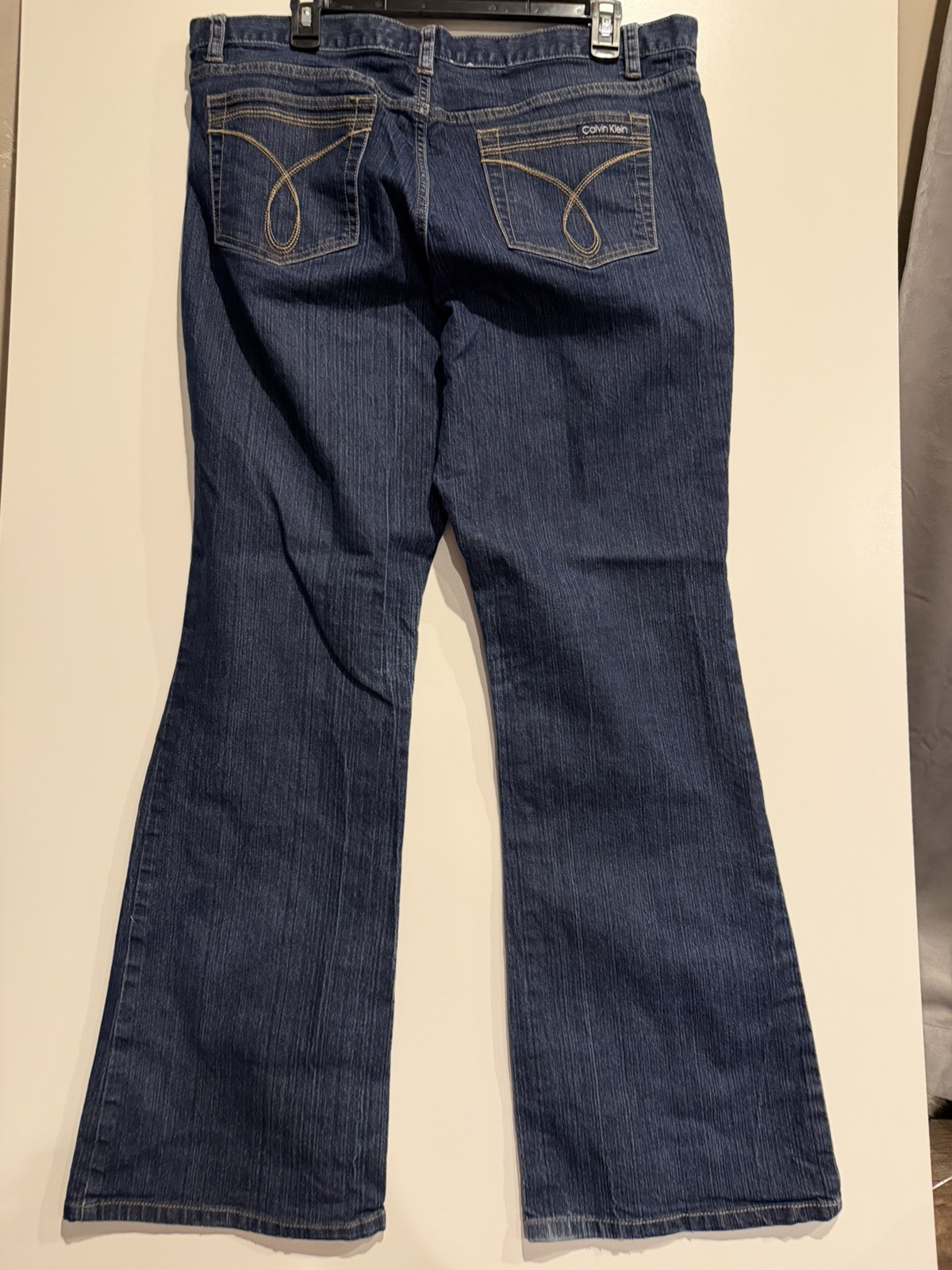 Calvin Klein Jeans Y2K Vintage Flared Fit Women’s Size 16 Dark Wash Bootcut