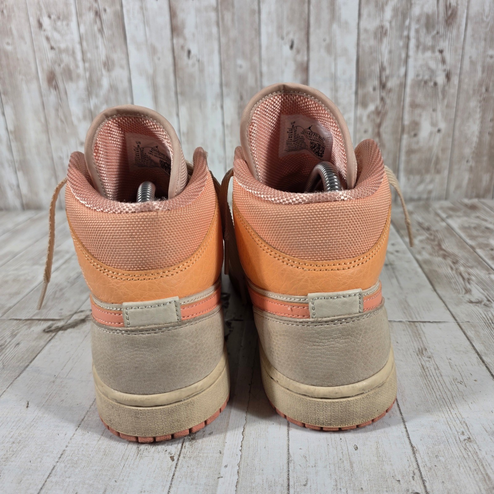 Nike Air Jordan 1 Mid SE Dutch Green Orange Womens Size 8 DH4270-800 Sneakers