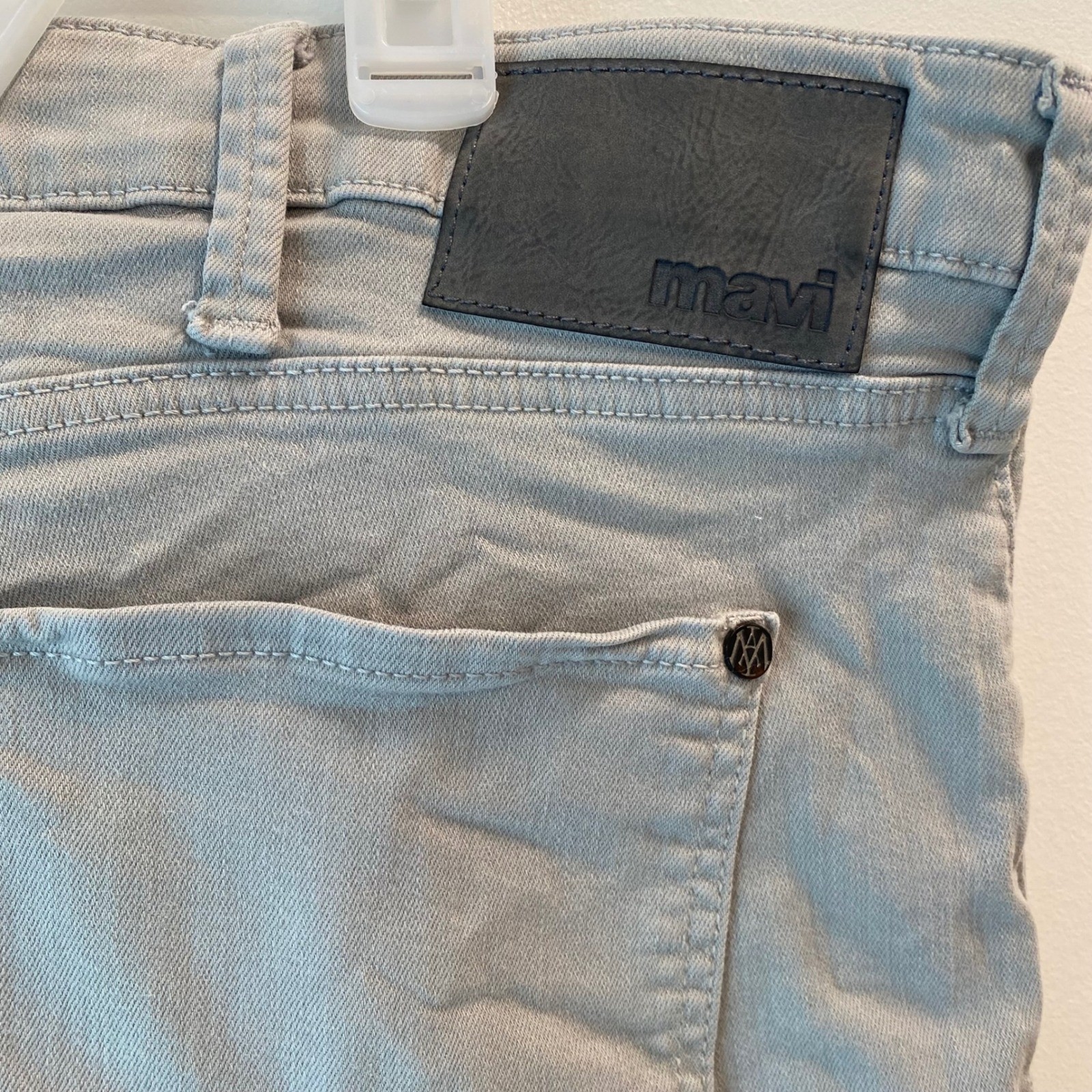 Mavi Jeans Men 40/30 Grey Zach Straight Leg Stretch Cotton Pants Casual Classic