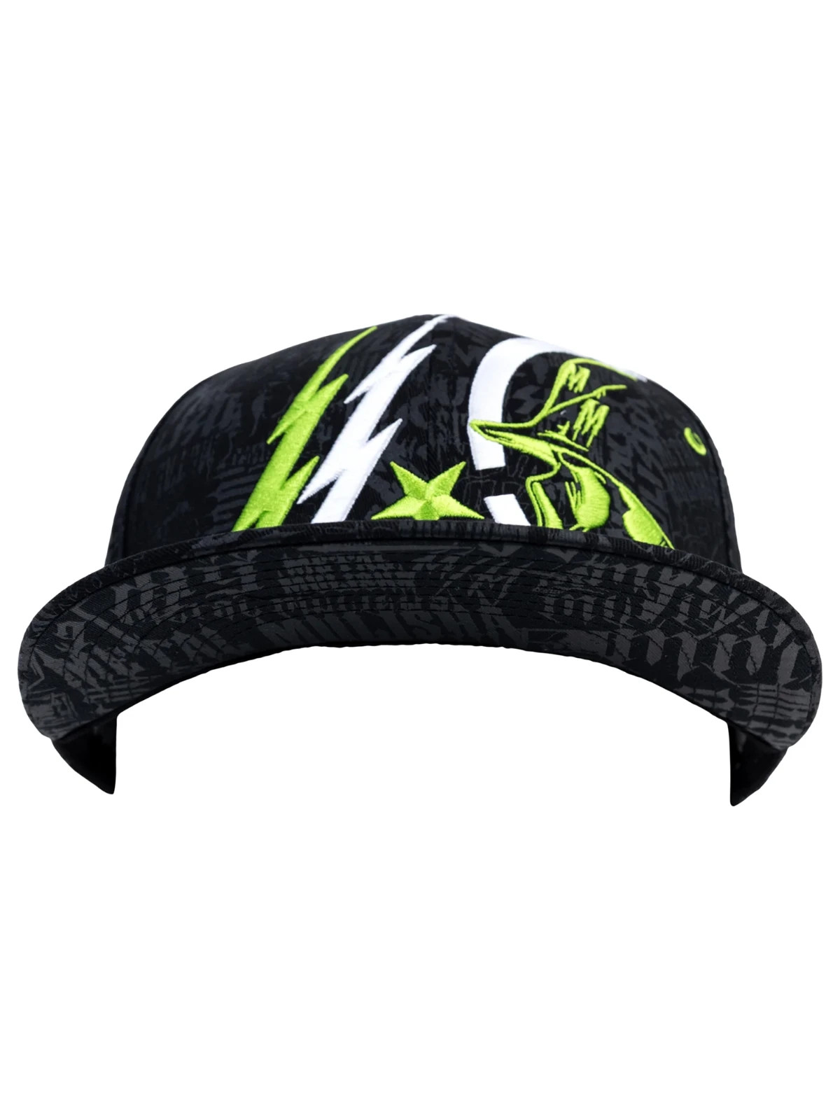 Metal Mulisha Men’s Ghost 3 Flex Hat Motocross Skull and Helmet FMX Baseball Cap