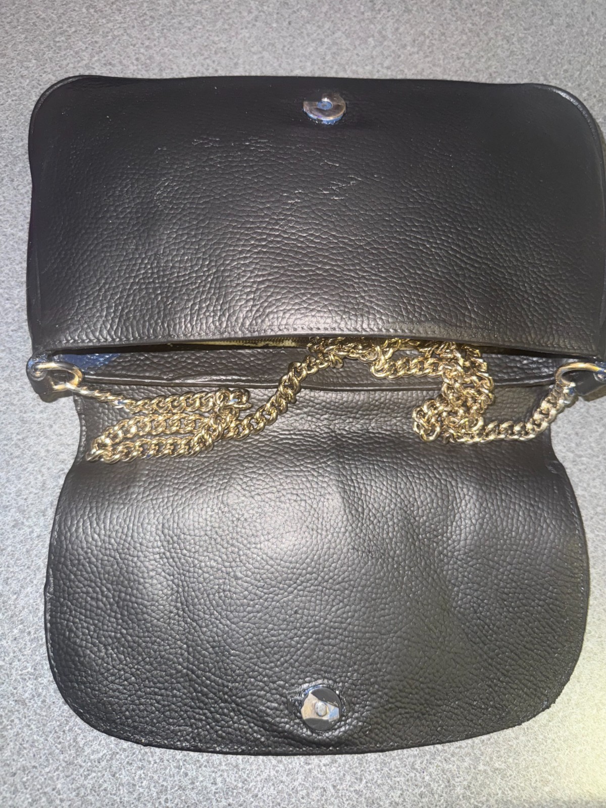 Gucci Soho Flap Long Interlocking G Chain Crossbody Custom Black (Painted)