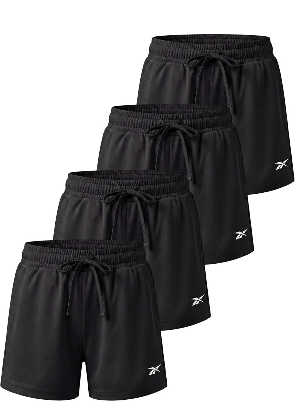 Reebok 4 Pack Girls Dry Fit Athletic Shorts Sports Shorts For Kids Size S 6/7