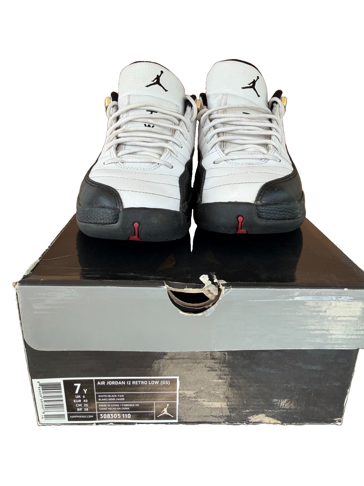 2011 NIKE AIR JORDAN 12 XII TAXi SIZE 7Y FLU PLAYOFF TAXI DB OG 5