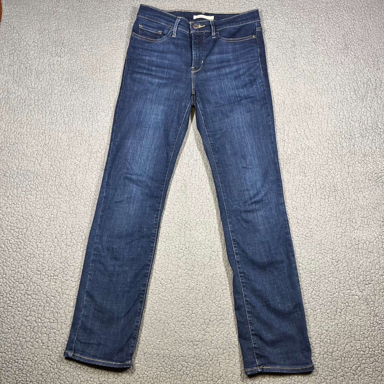 Levis 314 Shaping Straight Jeans Womens 28×32 Dark Wash Indigo Denim 19631-0121