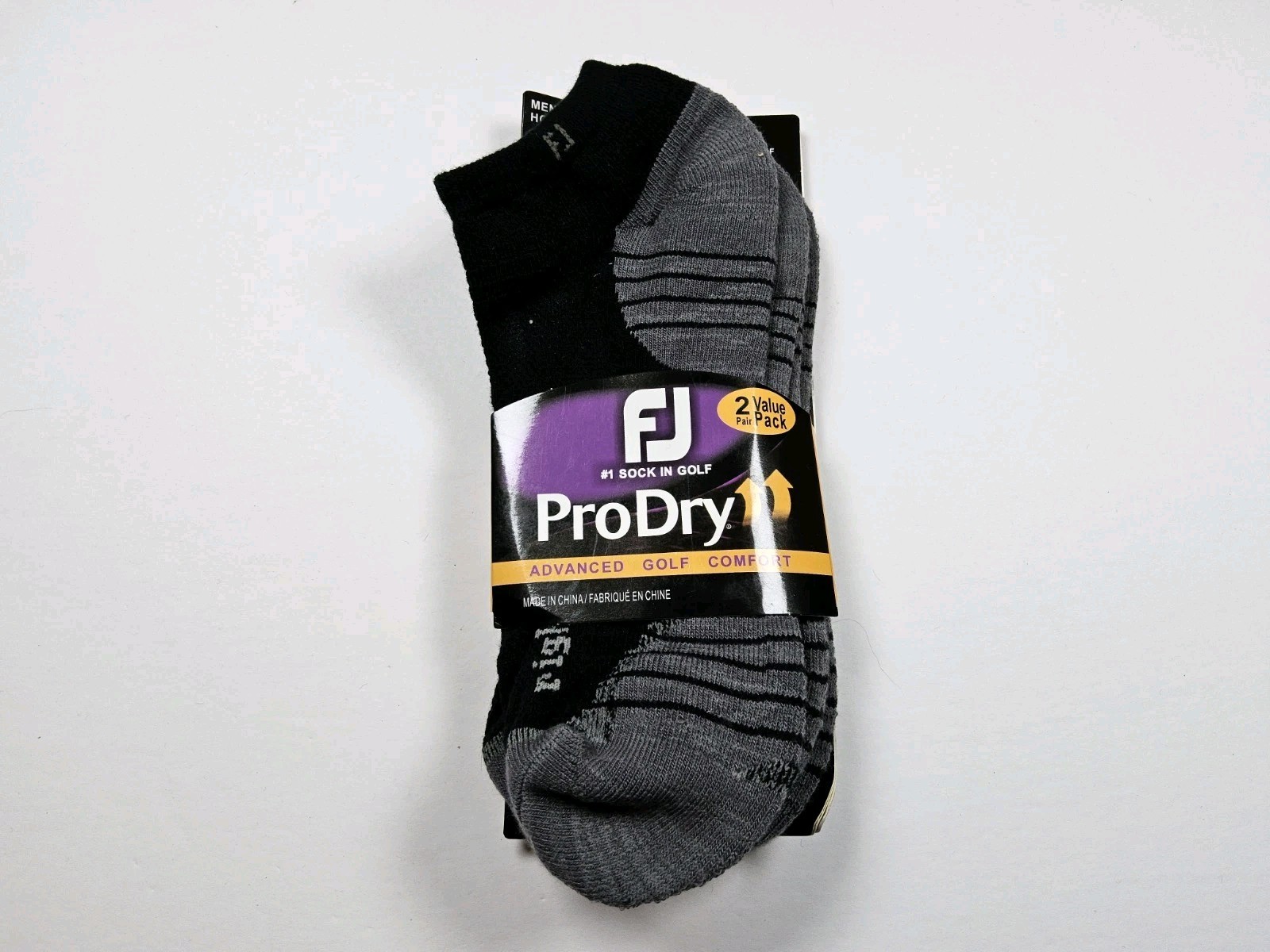 FootJoy Men’s ProDry Advanced Golf Comfort Socks Cushioned 2 Pairs Ankle Sz 7-12