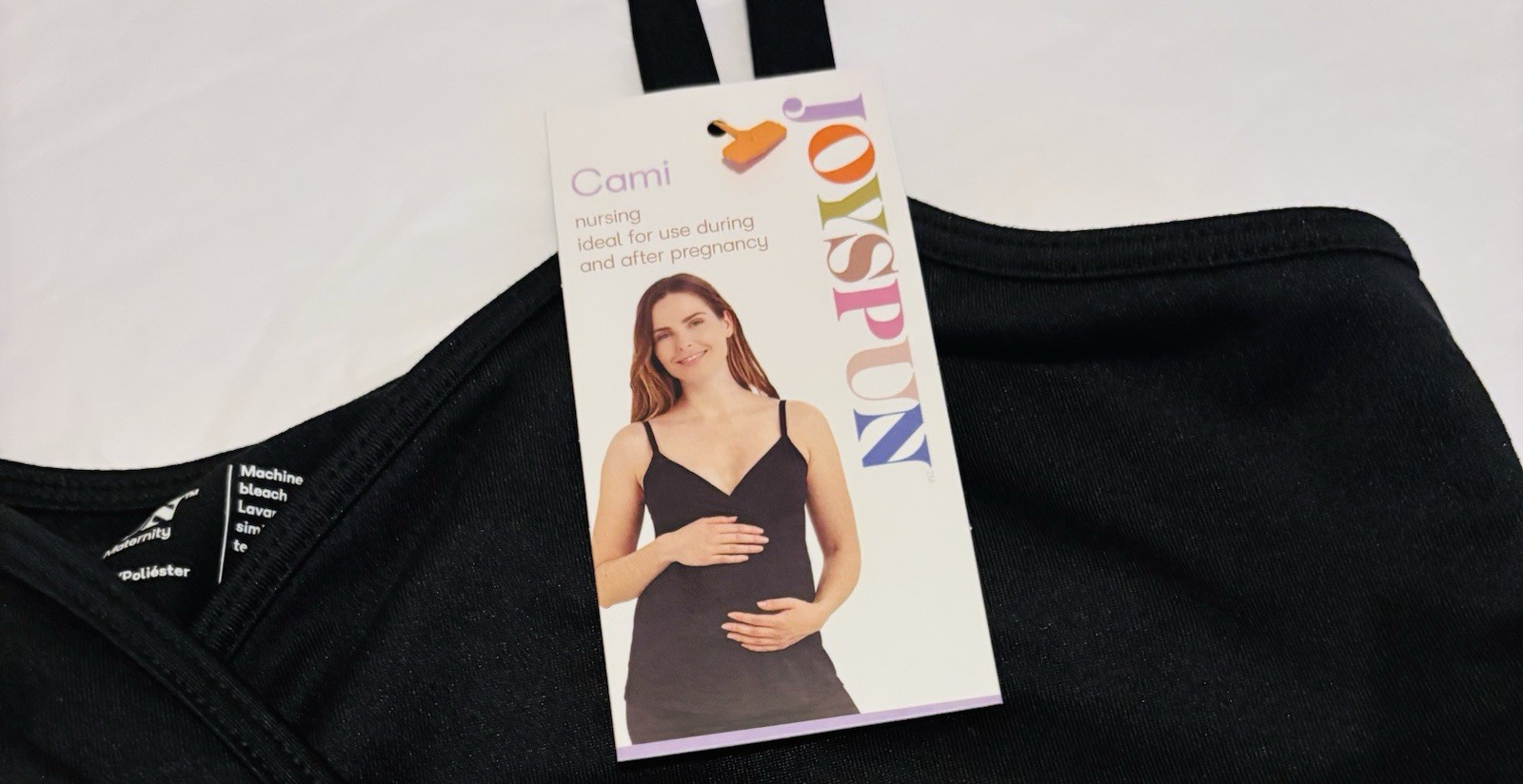 Joyspun Maternity Nursing Camisole Tank Black S-M Stretch Adjustable Straps