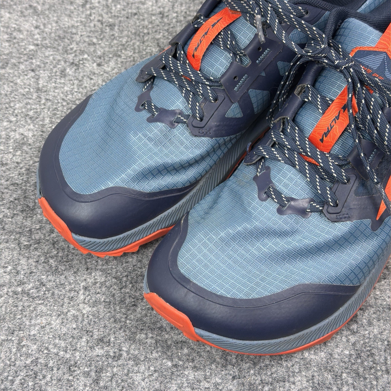 Altra Lone Peak Trail Running Shoes Mens 11.5 Blue Orange Zero Drop Hiking
