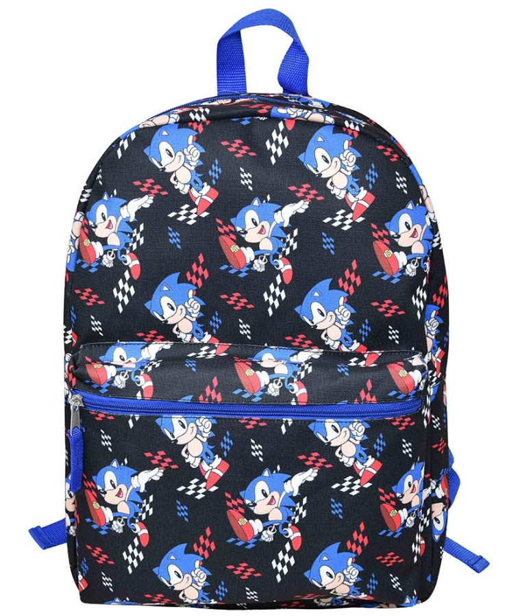 Sonic Print Backpack 16″ Kids School Travel Bag Cartoon Backpack