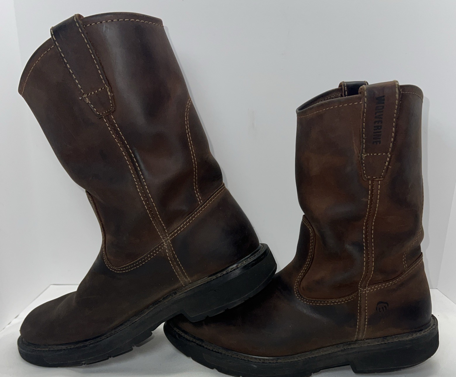 Wolverine Men’s W04727 Wolverine Brown Work Boot Slip Oil Resistant Sz 9.5 Ex W