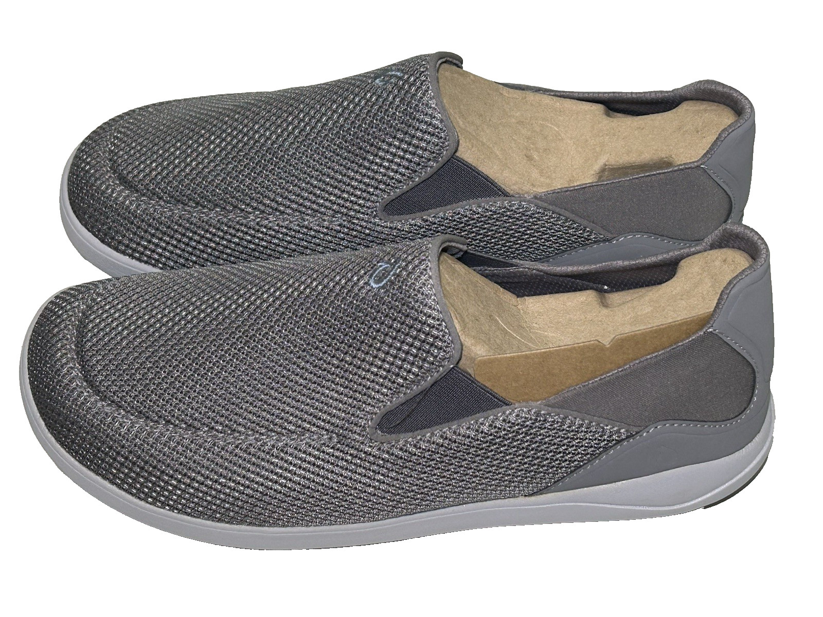 OLUKAI Nohea Pae Mens Size 10.5 Slip On Loafer Sneakers Fog Breathable Comfort