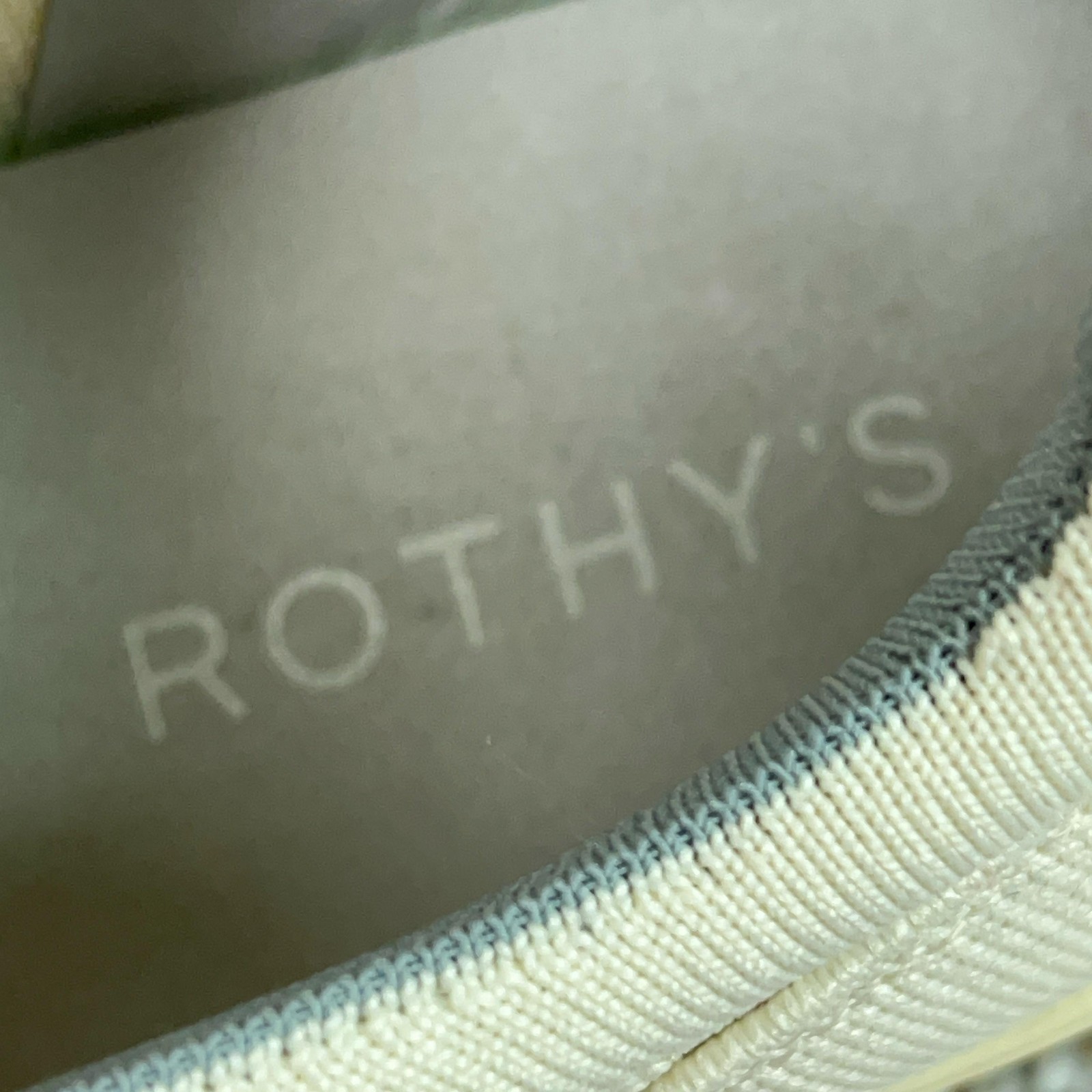 Rothys Shoes Mens Size 11 Cream Ivory Knit Lace Up RS02 Sneakers Rubber Sole