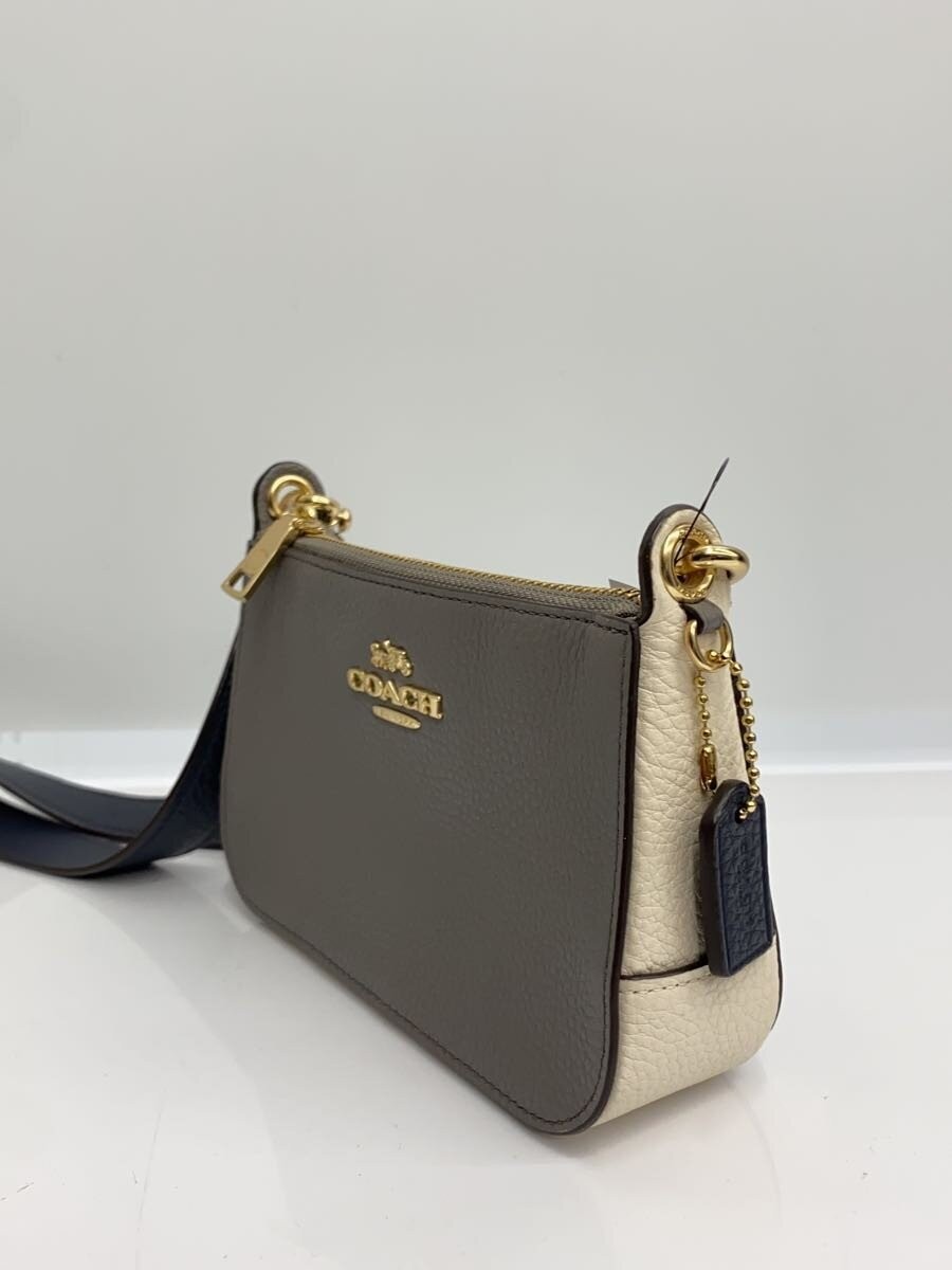 COACH Shoulder Bag Leather GRY F1992