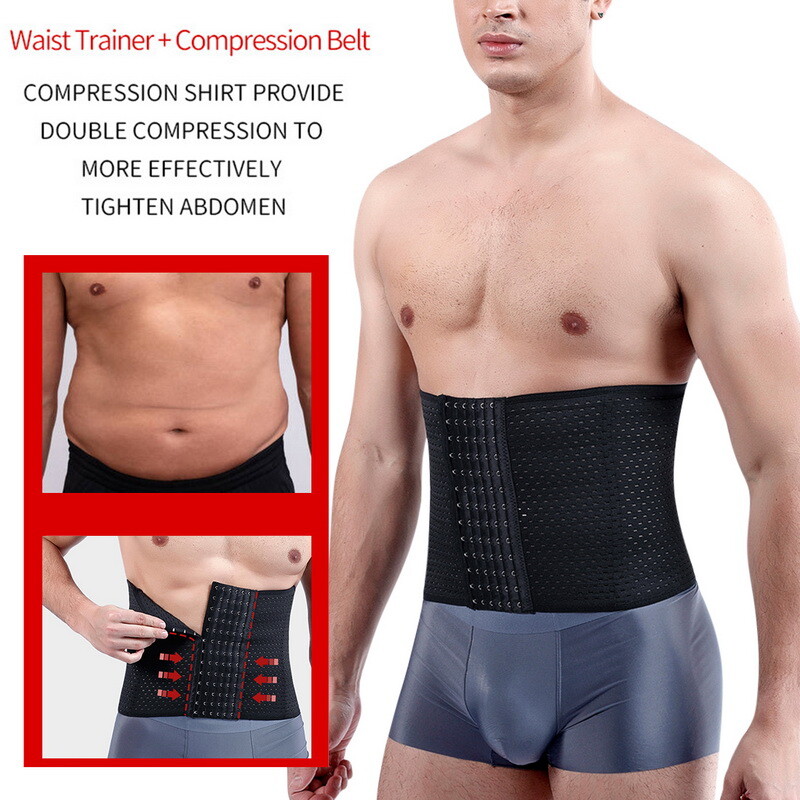Fajas Para Hombre Corsé Shaper Adelgazar Reductoras Abdomen Faja De Ejercicio US