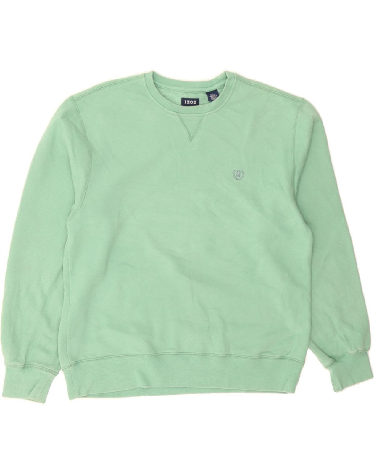 IZOD Mens Sweatshirt Jumper Medium Green Cotton UK01
