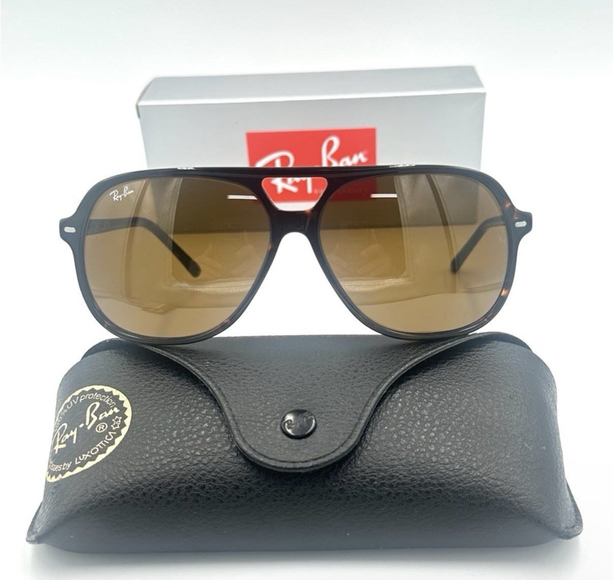 Ray-Ban Bill RB2198 Square Tortoise Brown Gradient Sunglasses 140mm