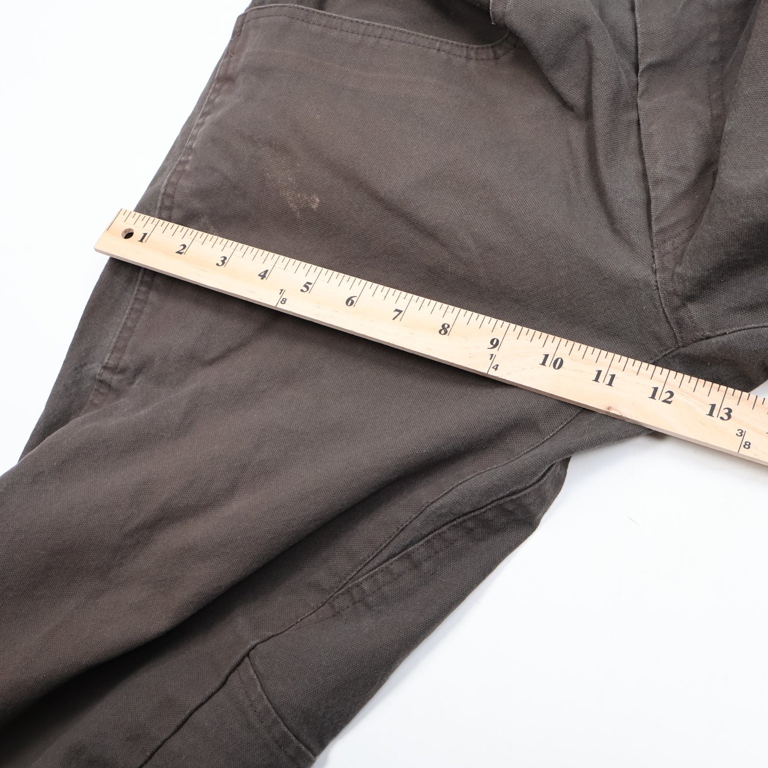 1620 Men’s Brown Cordura Stretch Work Jeans Size 32×28.5 Made in USA Distressed