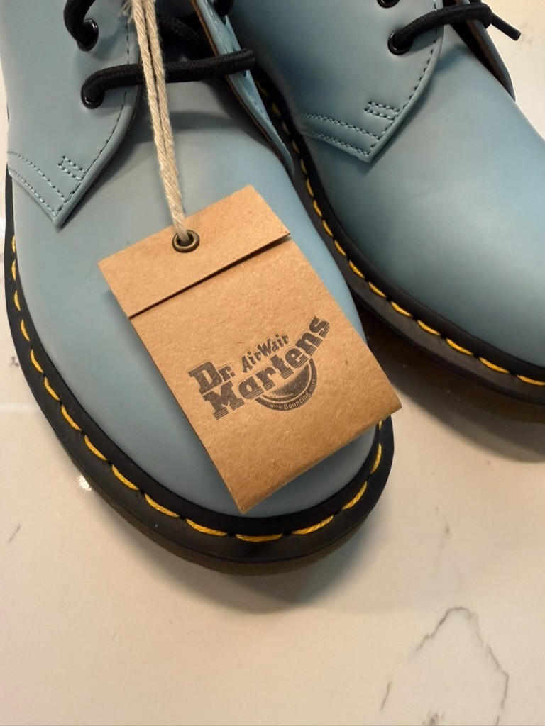 Doc Marten 1461 Smooth Leather Oxford Shoes Sky Blue New No Box – Size 7M/8W