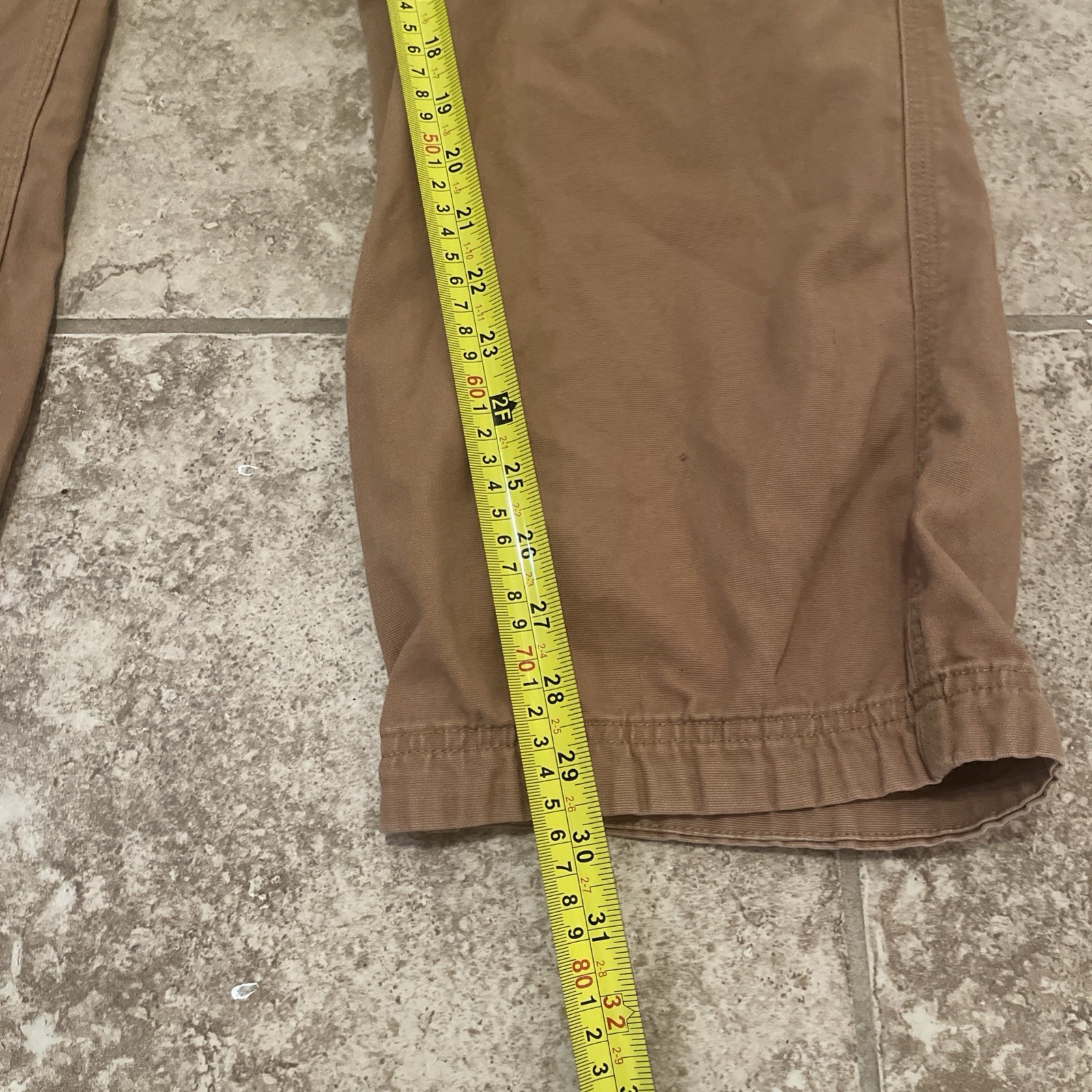 Duluth Trading Pants Flex Fire Hose Mens 37×30 Ultimate Cargo Brown Six Pocket