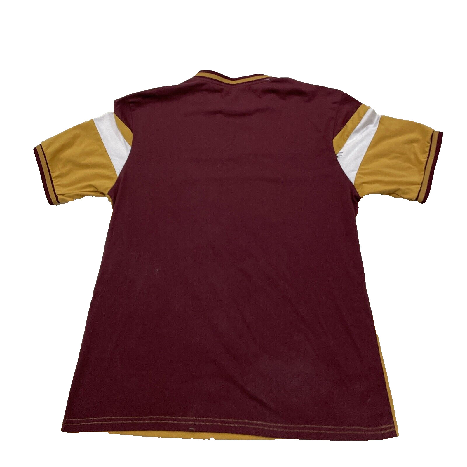 Brooklyn Laundry Retro 70s MCM Shirt Men M T Shirt Maroon Gold Cut & Sew Tee