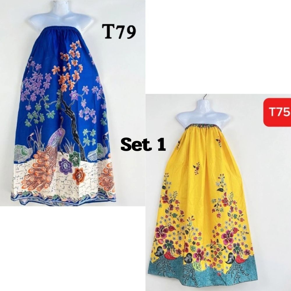 Thai Batik Sarong Long Skirt Shower Lady’s Wear Shower 2 Pcs./Set Stitched Women