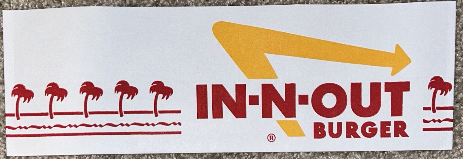 BRAND NEW IN N OUT BURGER Paper Hat 11″ X 3″ NEW