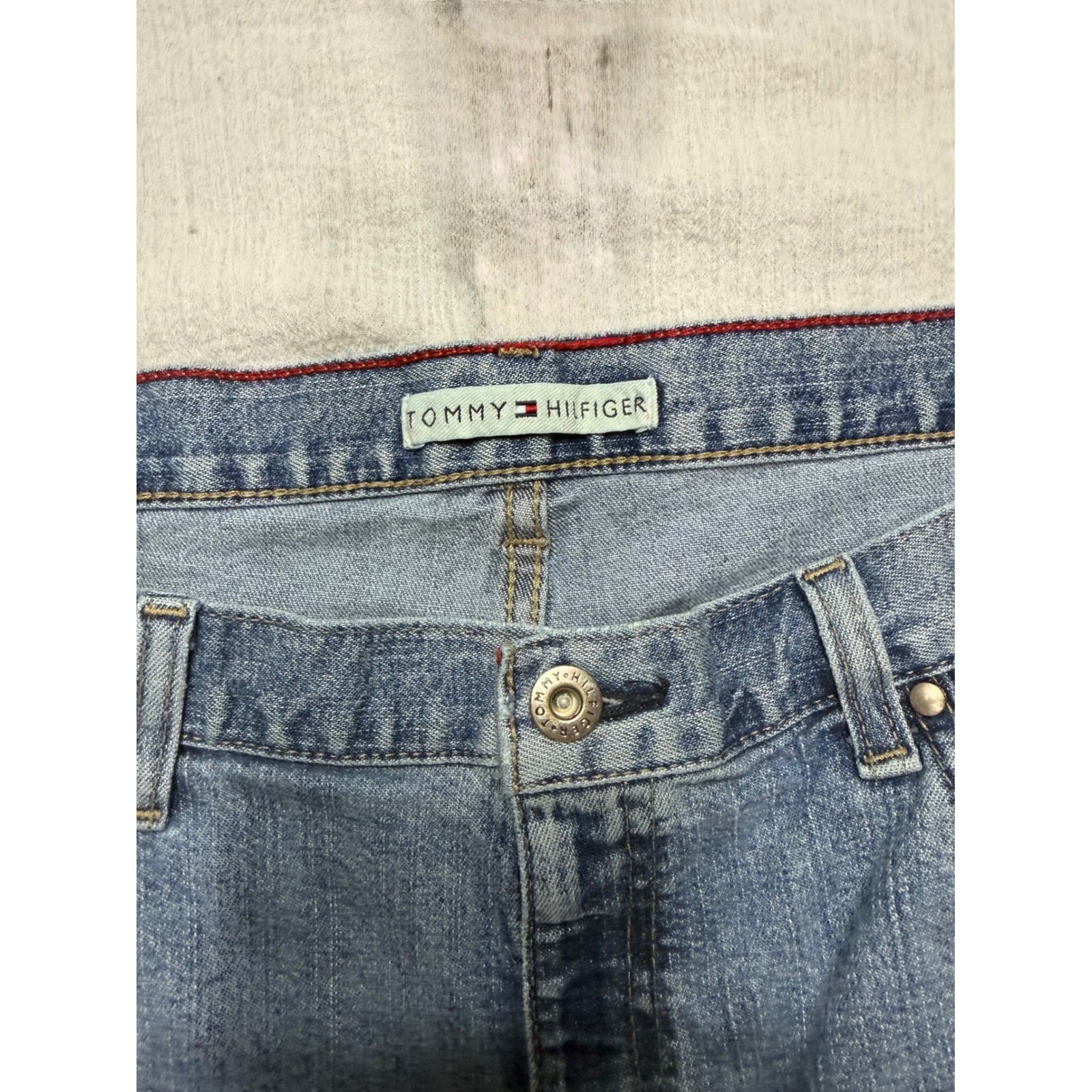 Tommy Hilfiger Womens Bootcut Jeans Medium Wash Blue Denim Size 16 Stretch