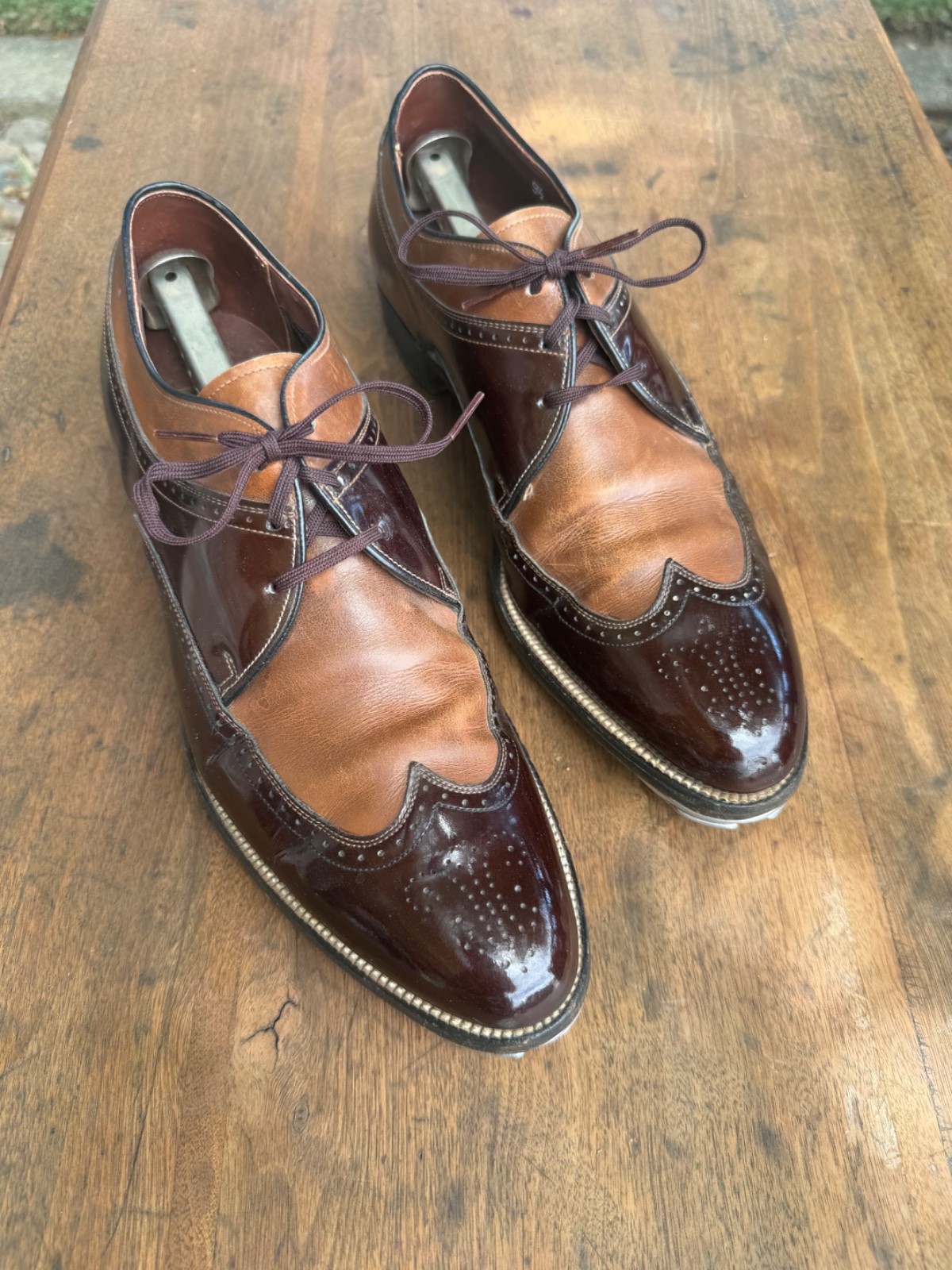 Stacy Adams Mens 9.5 Spectator Professional Tap Shoes Selva Staccato