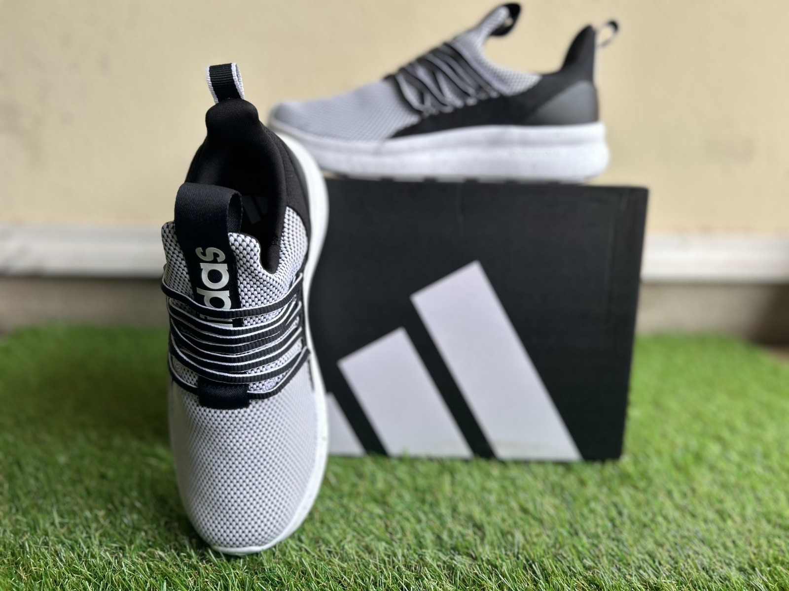 Adidas Lite Racer Adapt 7.0 K Black White Size 6Y Cloudfoam IE6384 NIB