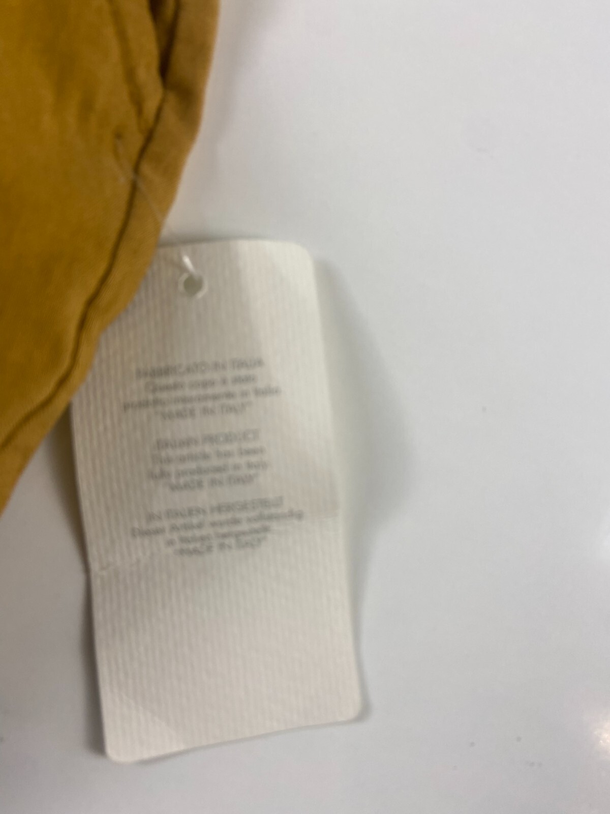 Generic women’s trousers made in Italy mustard cotton polyester blend medium