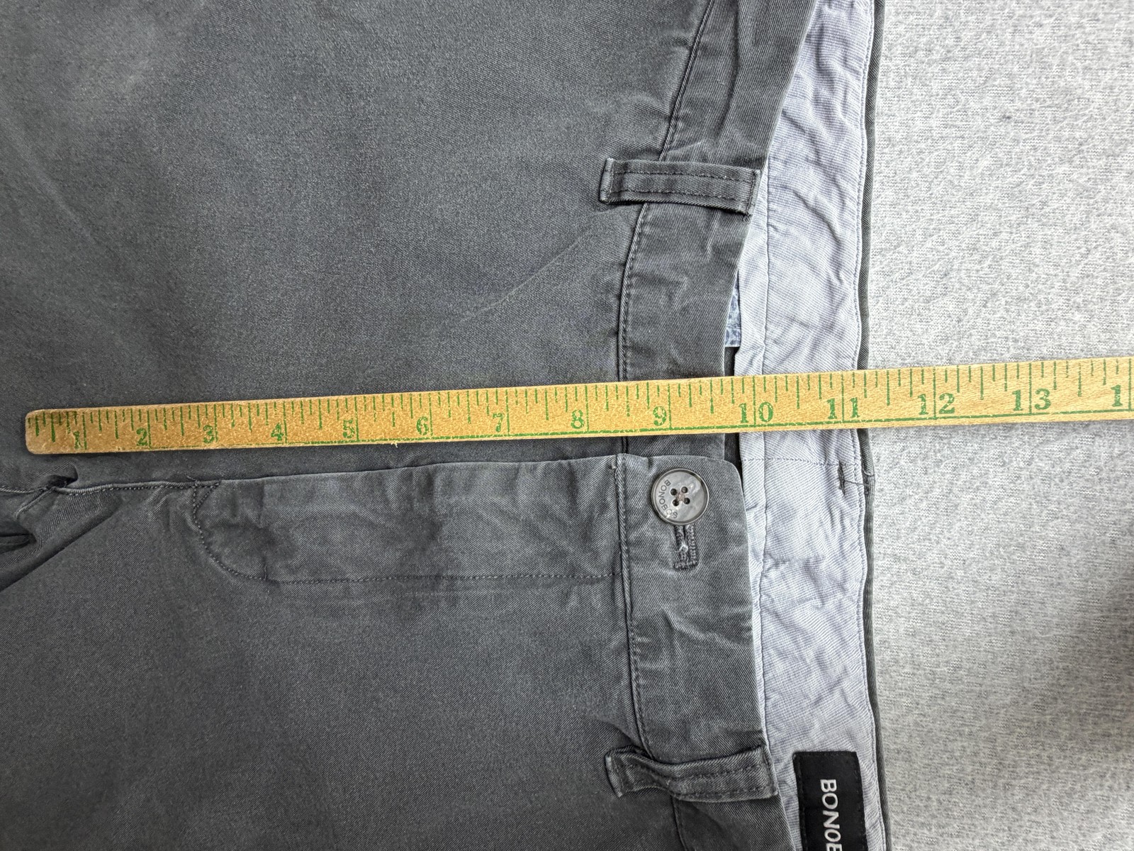 Bonobos Pants Mens 34×30 Gray Slim Fit Stretch Chino Straight Casual Everyday
