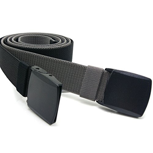 2-Pack Elastic Stretch Belt, Men’s All Size Metal Nylon Tactical Hiking Belt