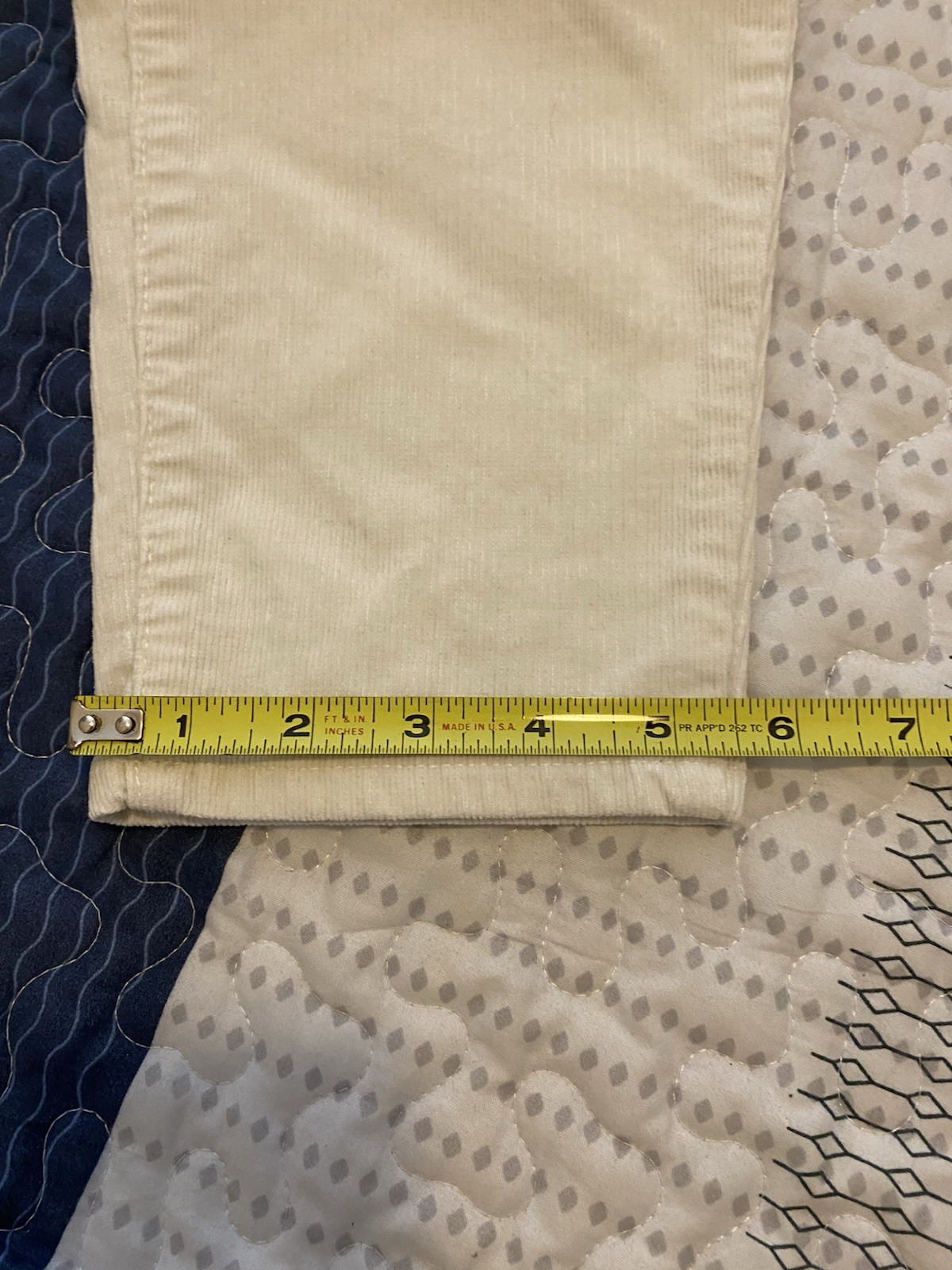 Talbots Ivory Corduroy Jegging Jeans Women’s Size 8 Mid Rise 5-Pocket