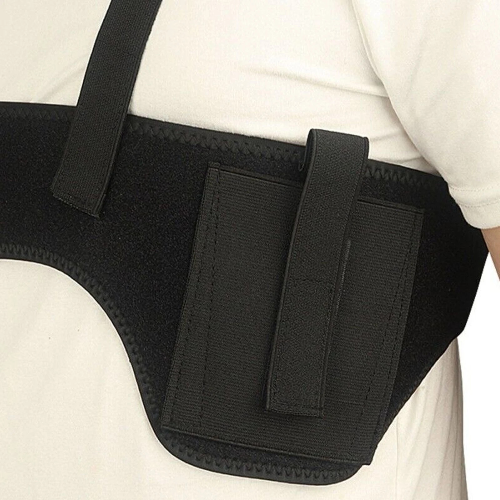 Underarm Shoulder Bag Adjustable Multi Pocket Utility Pouch Travel Organizer