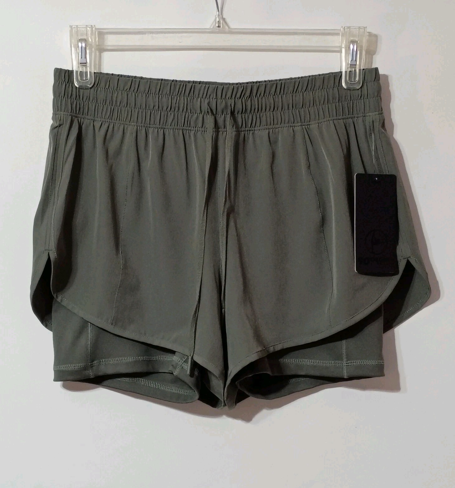 90° Degree by Reflex Lightstreme Alpine 2-in-1 Short Women L Basil Athletic NWT