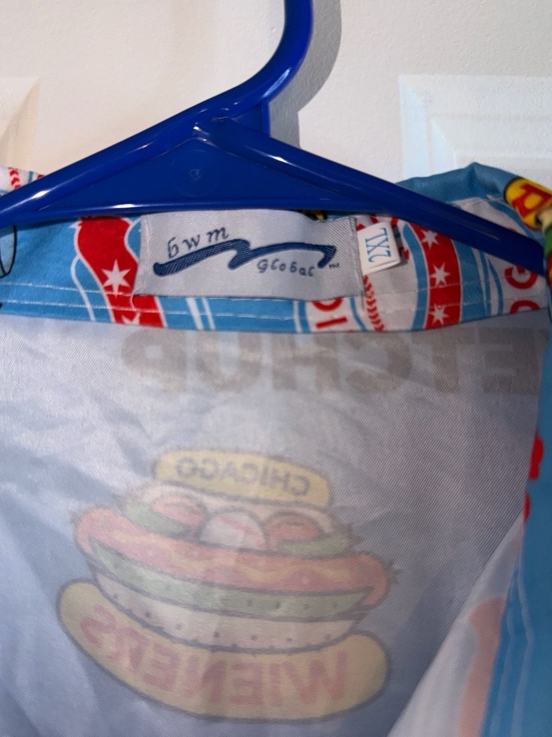 BWM Global Chicago Dogs ‘No Ketchup’ All-Over Print Short Sleeve Button-Up Shirt