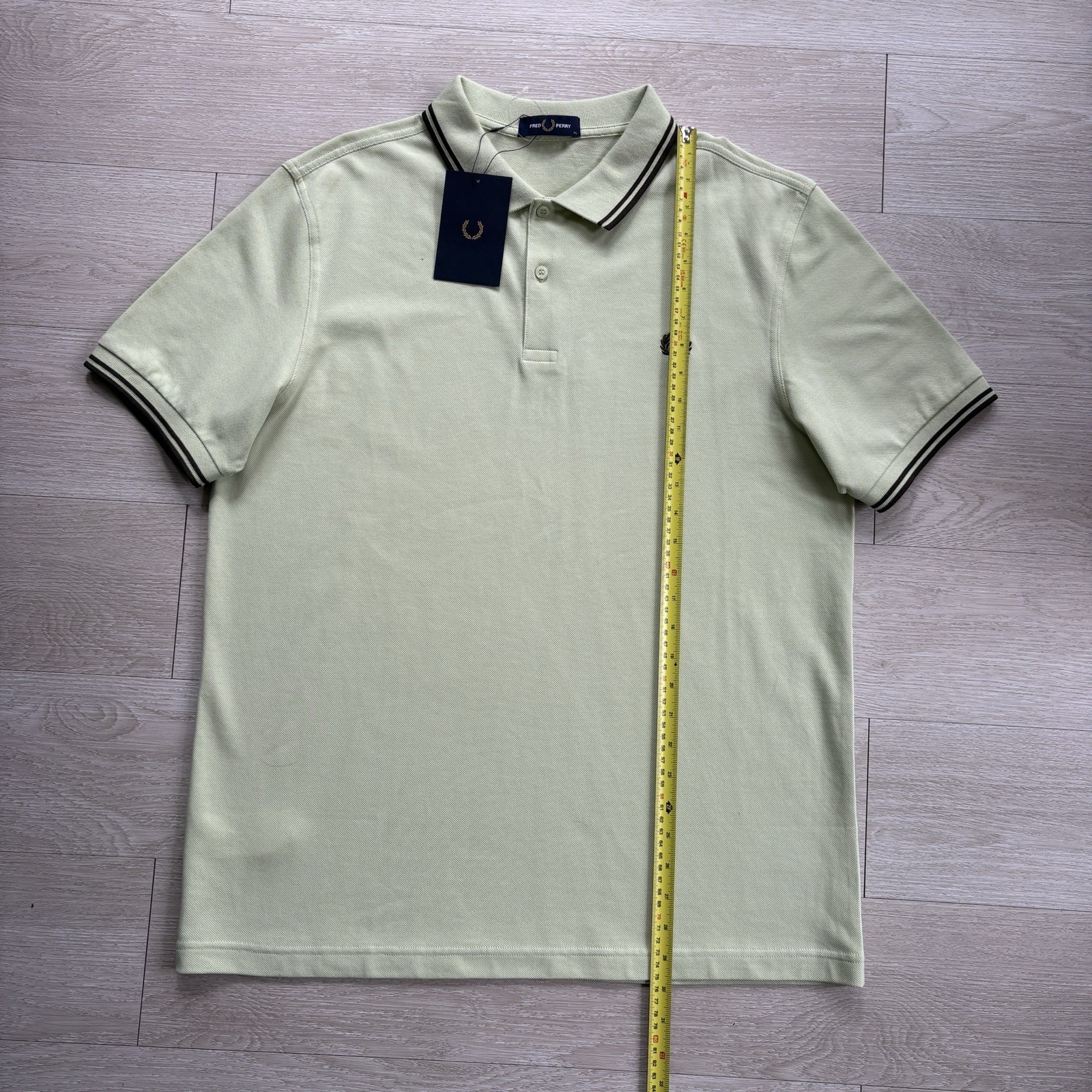 BNWT Fred Perry M3600 Short Sleeve Twin Tipped Polo Shirt Green Size Extra Large