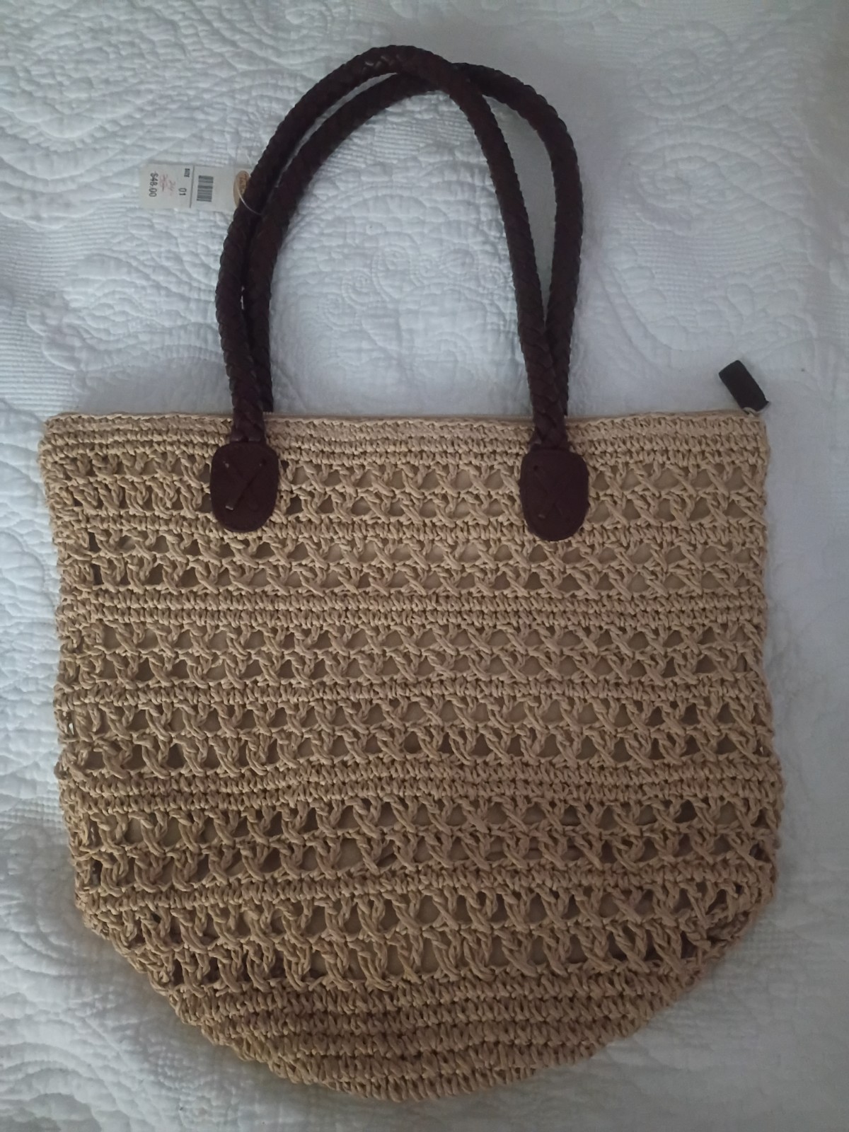 talbots woven handbag new with tags