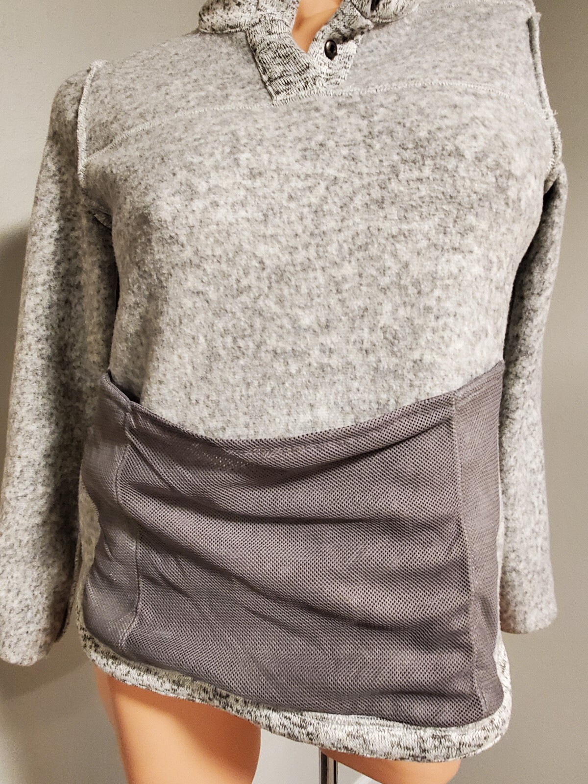 Women’s FREEDOM TRAIL BY KYODAN gray marbled thread pullover sweatshirt ~ EUC.