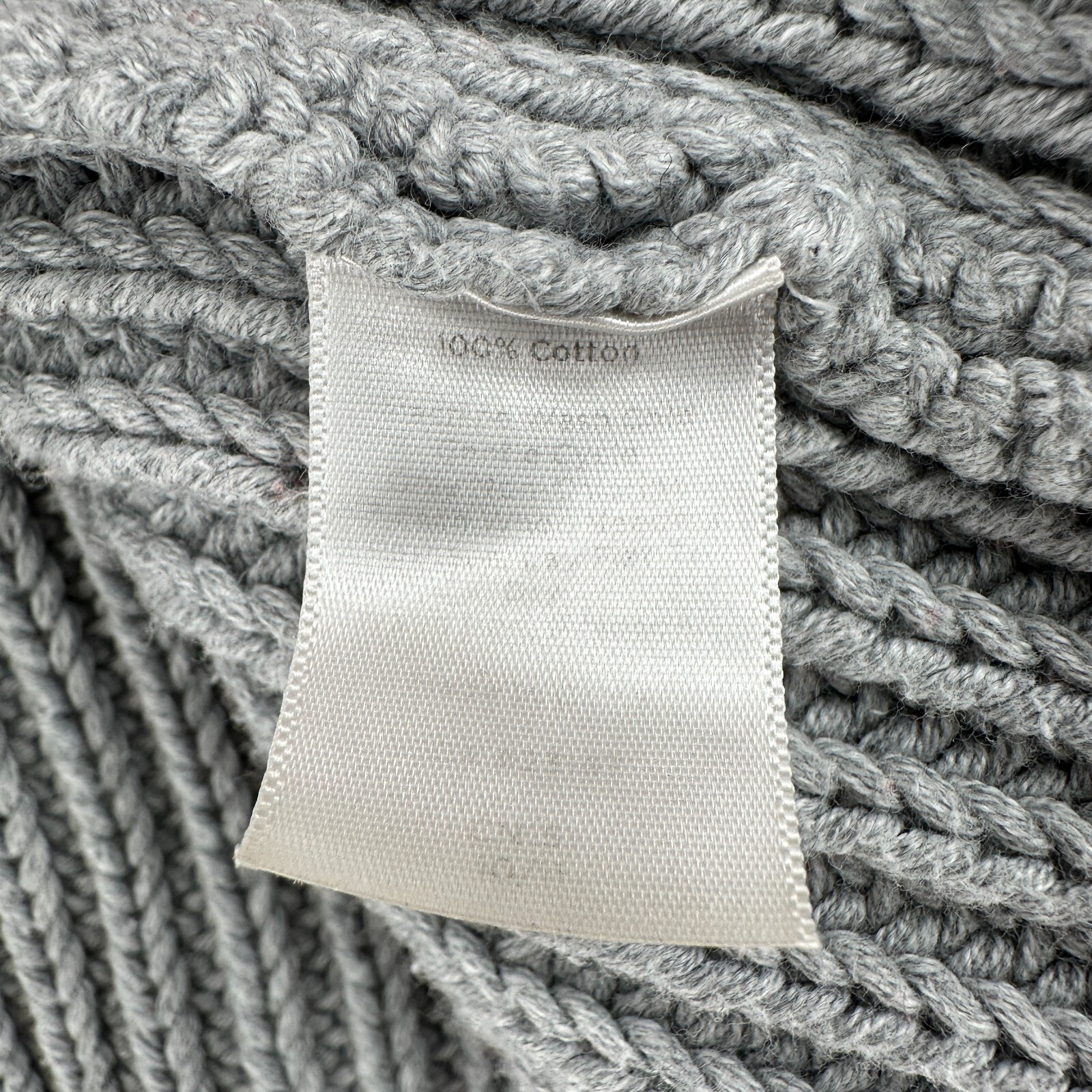 Talbots All Cotton Chunky Knit Open Cardigan LARGE All Seasons Comfy Soft